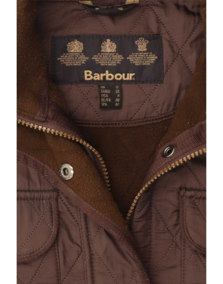Barbour Quiltet jakke til kvinder UK 12 Medium Brun Polyester