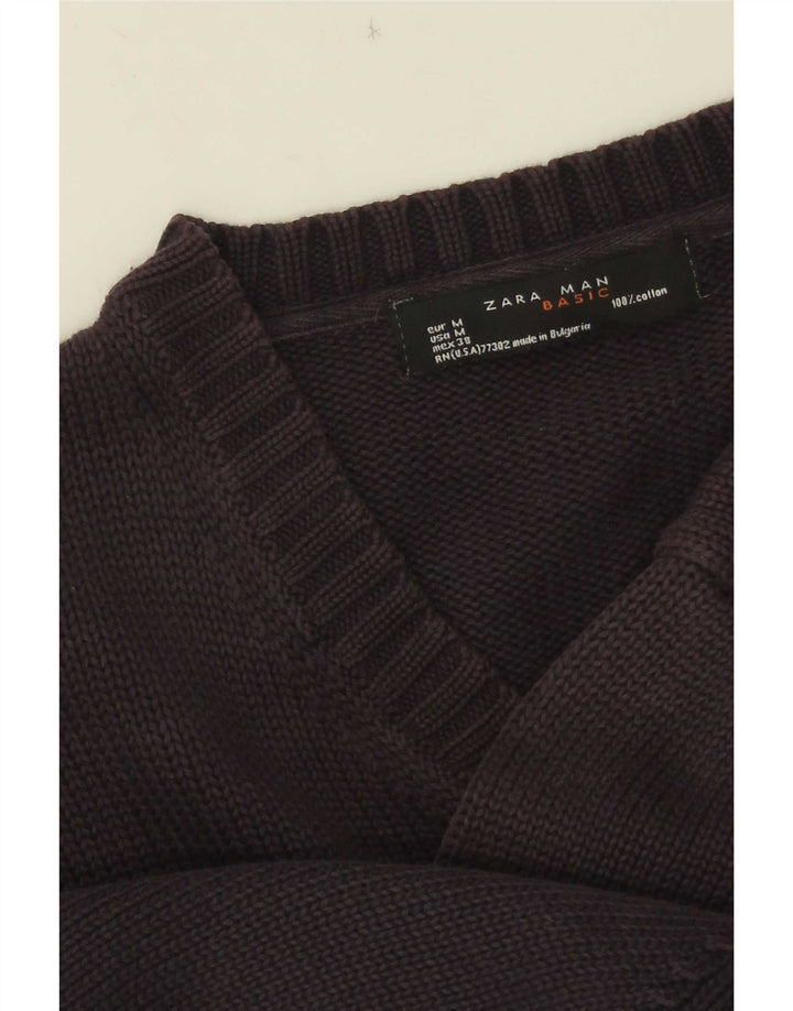 Zara Herre V-hals sweater Medium Navy Blue