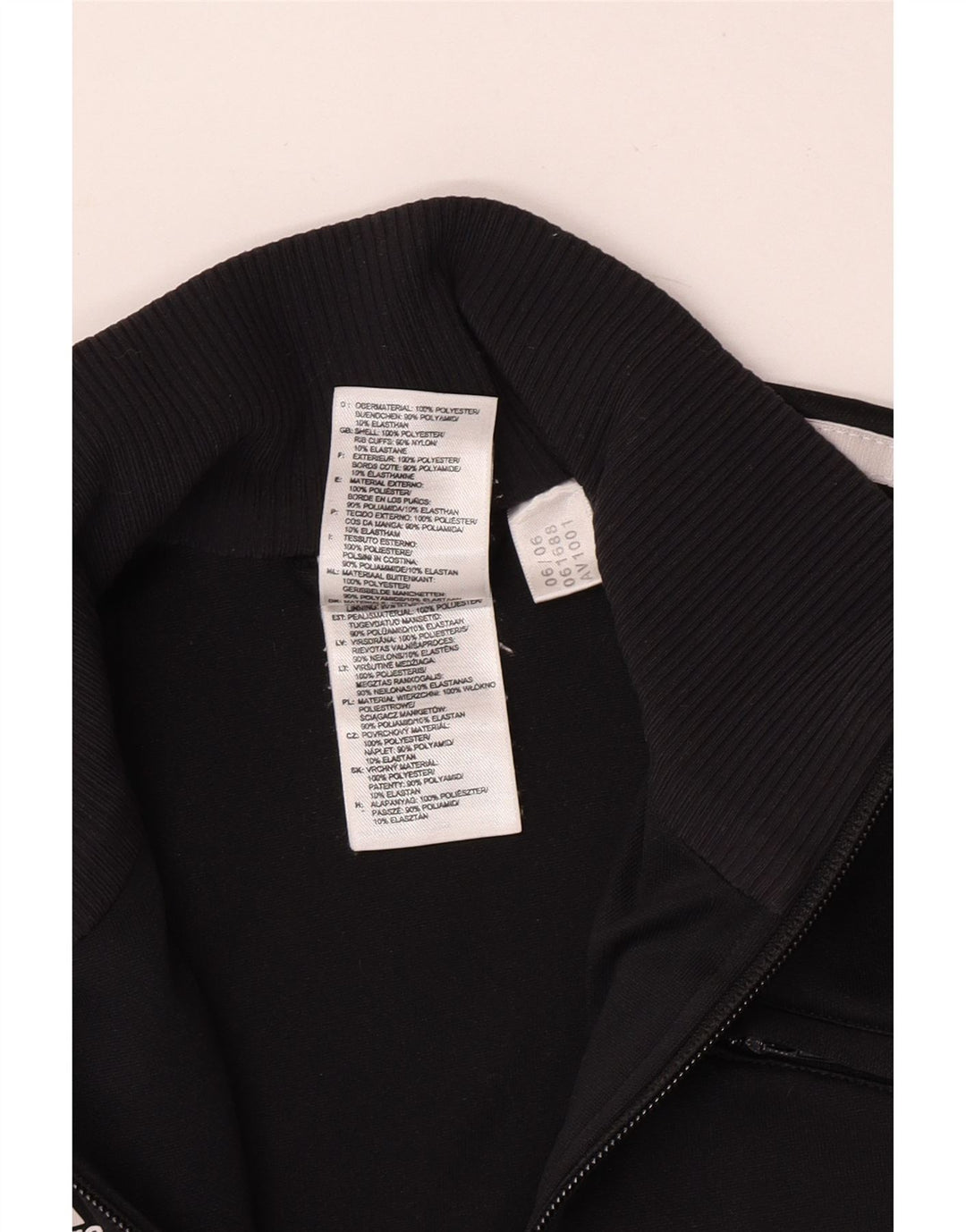 Adidas Womens Crop træningsdragt topjakke UK 14 Medium Black Colourblock