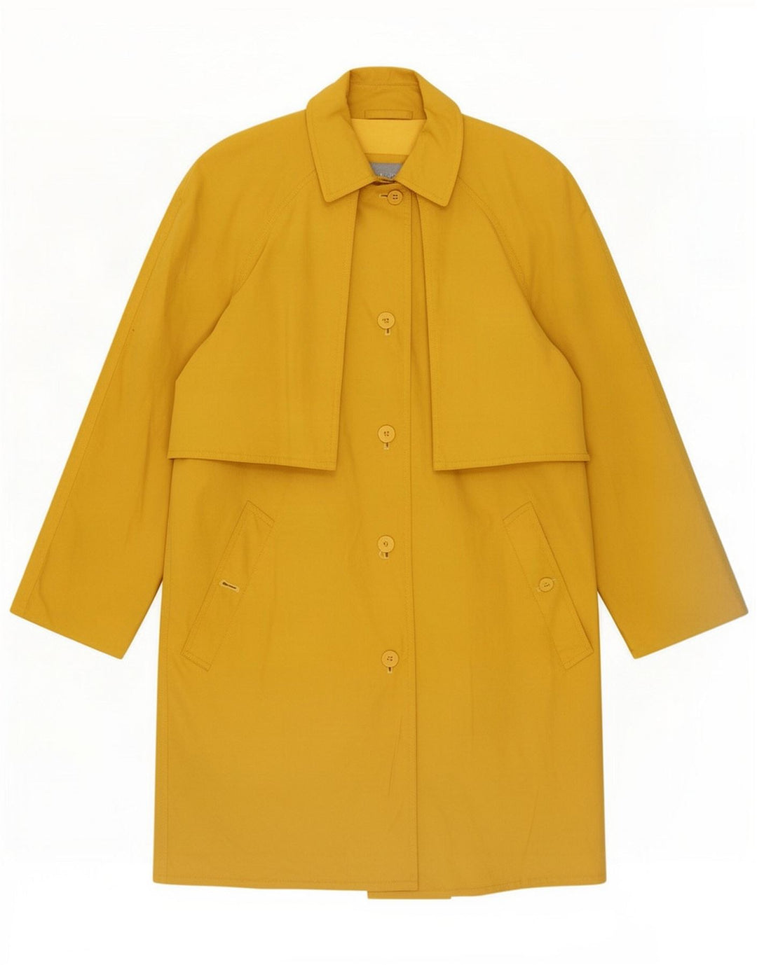 Vintage Womens Trench Coat IT 42 Medium Yellow