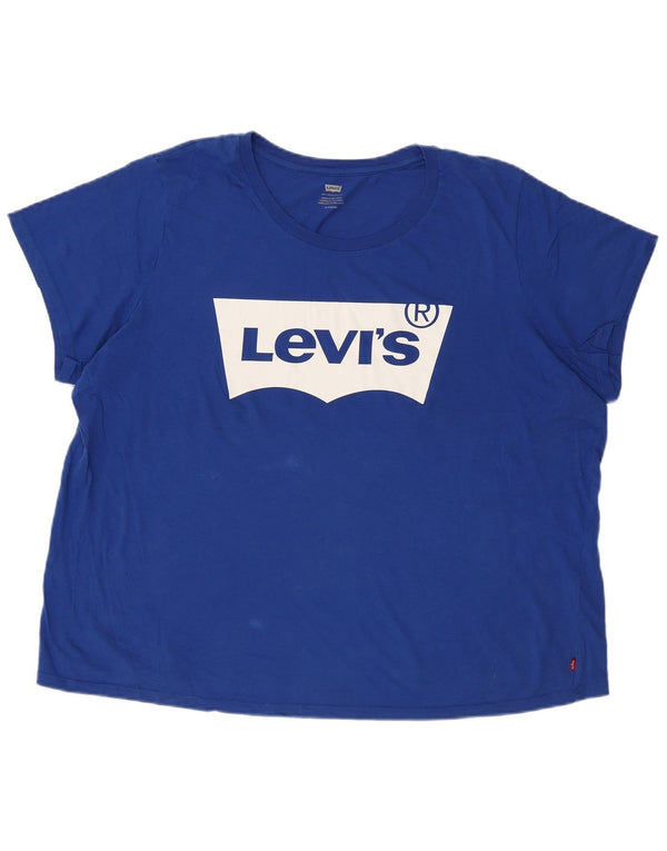 Levi's Herre grafisk T-shirt top 3XL blå bomuld