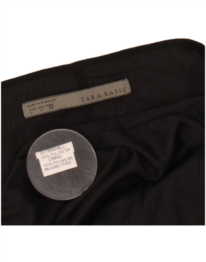 ZARA ærmeløs boblekjole til kvinder DK 14 Stor sort polyester