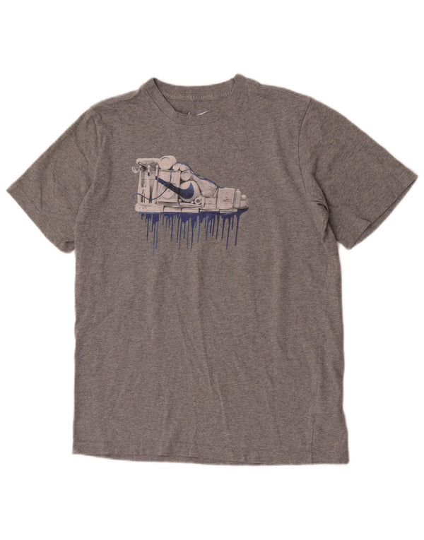 Nike Boys Regular Graphic T-Shirt Top 13-14 år XL Grå Bomuld