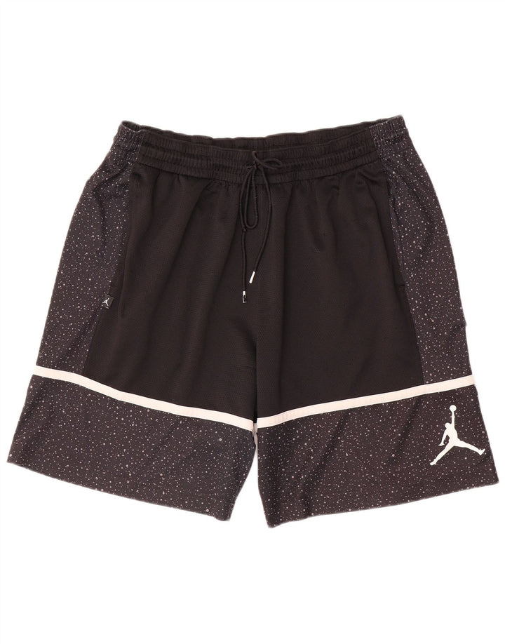 Jordan Herre sportsshorts XL sort plettet polyester