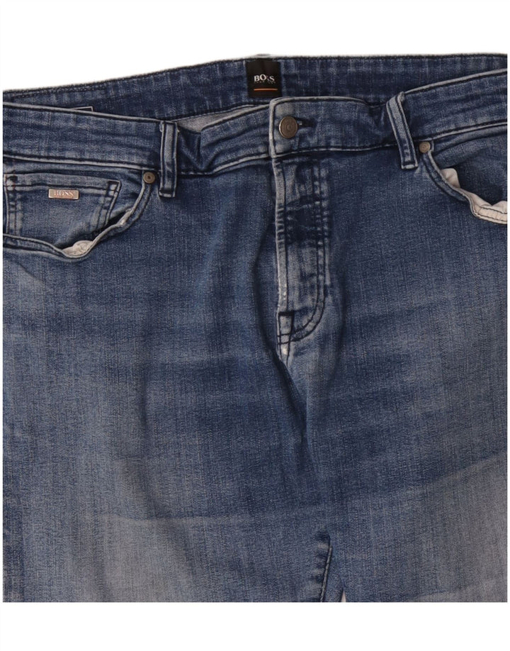 Hugo Boss Straight Jeans til mænd W38 L31 Blå
