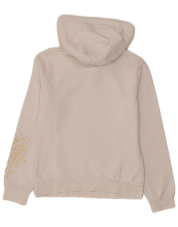 Emporio Armani Grafisk hættetrøje til kvinder UK 10 Small White
