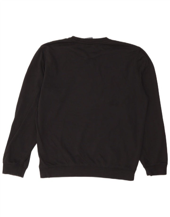 Champion Herre Grafisk Sweatshirt Jumper Large Sort