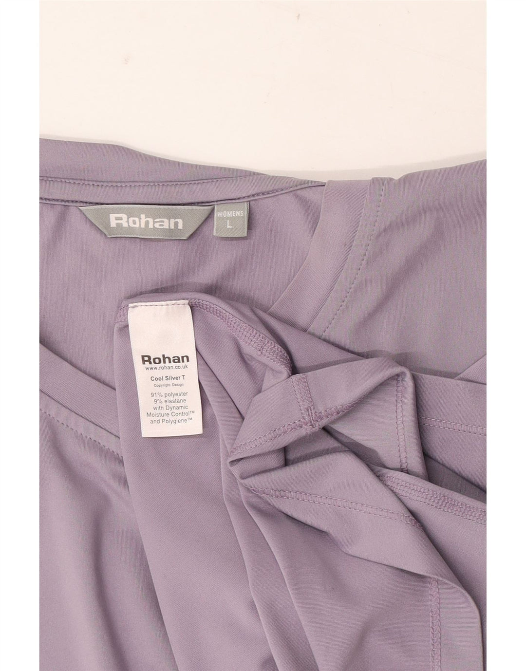 Rohan Dame T-Shirt Top UK 16 Stor Lilla Polyester