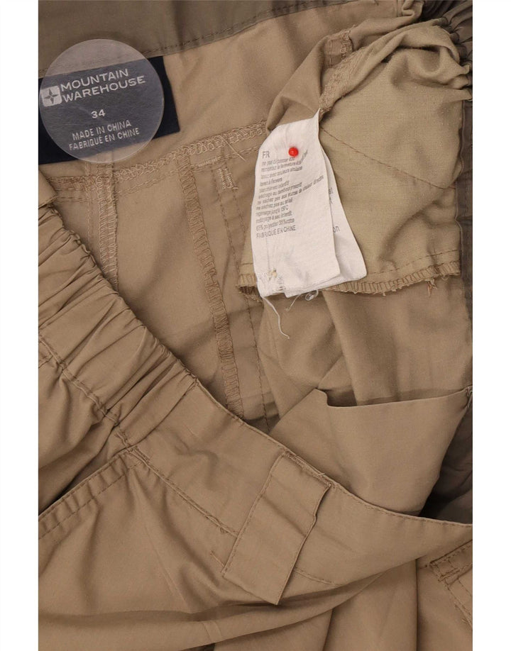 Mountain Warehouse Herre Straight Cargo Bukser W34 L26 Beige Polyester