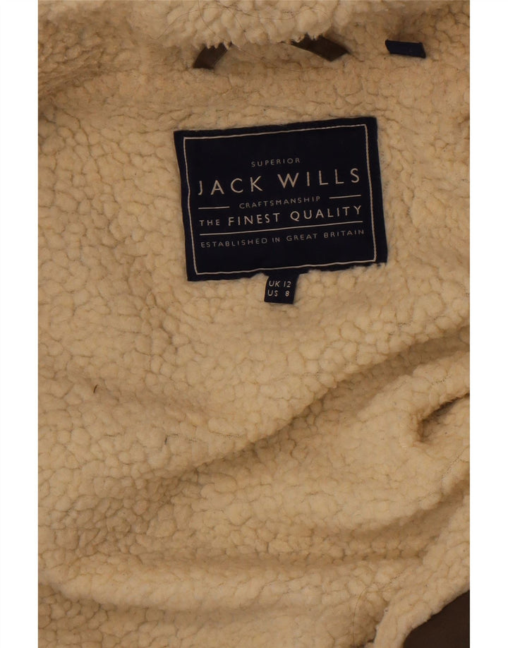 Jack Wills Sherpa Parkajakke med hætte til kvinder UK 12 Medium Khaki