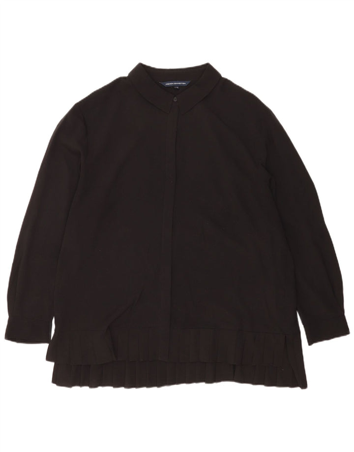 French Connection Dame Loose Fit skjortebluse UK 14 Stor sort polyester