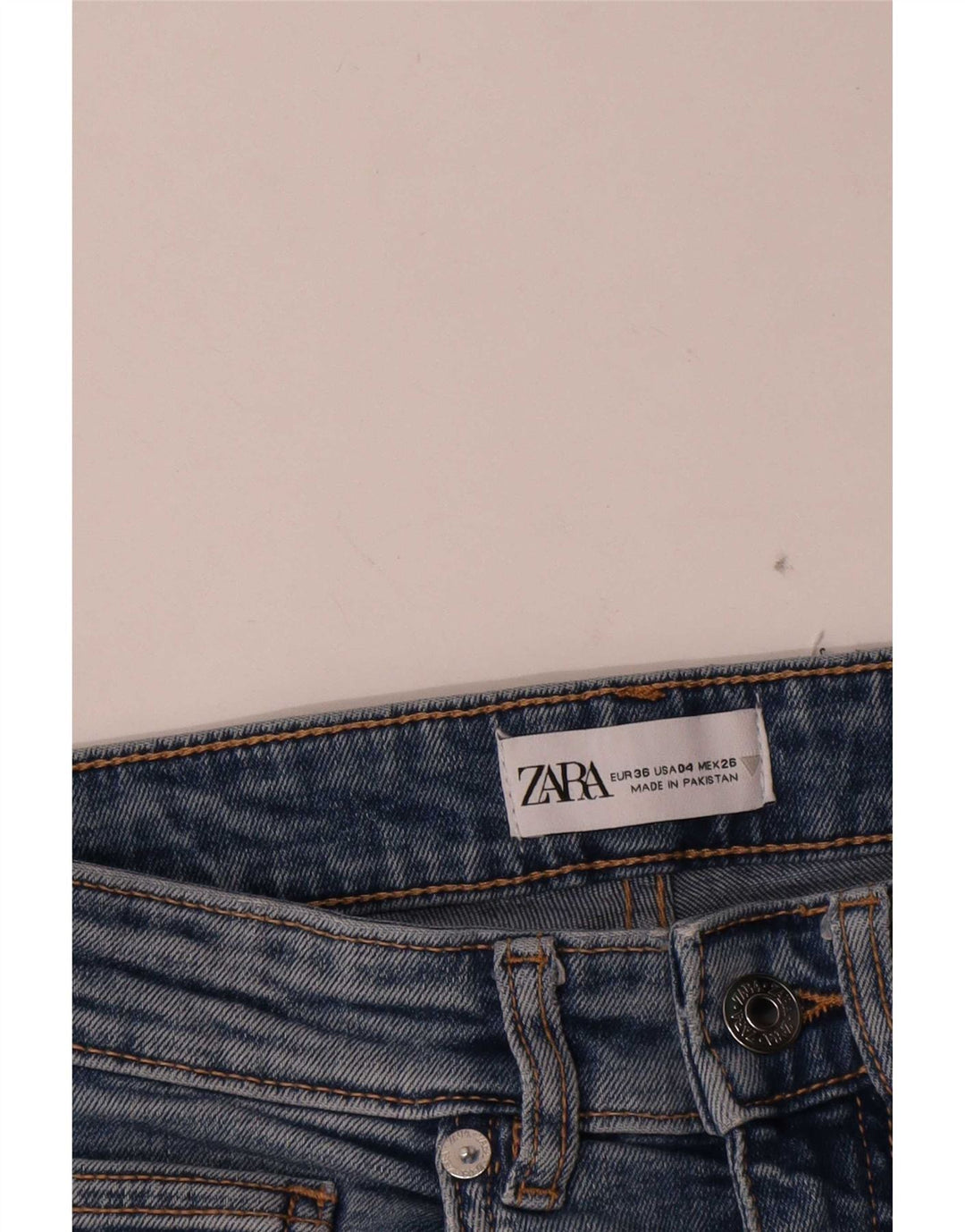 Zara Dame Bootcut Jeans EU 36 XS W26 L26 Blå