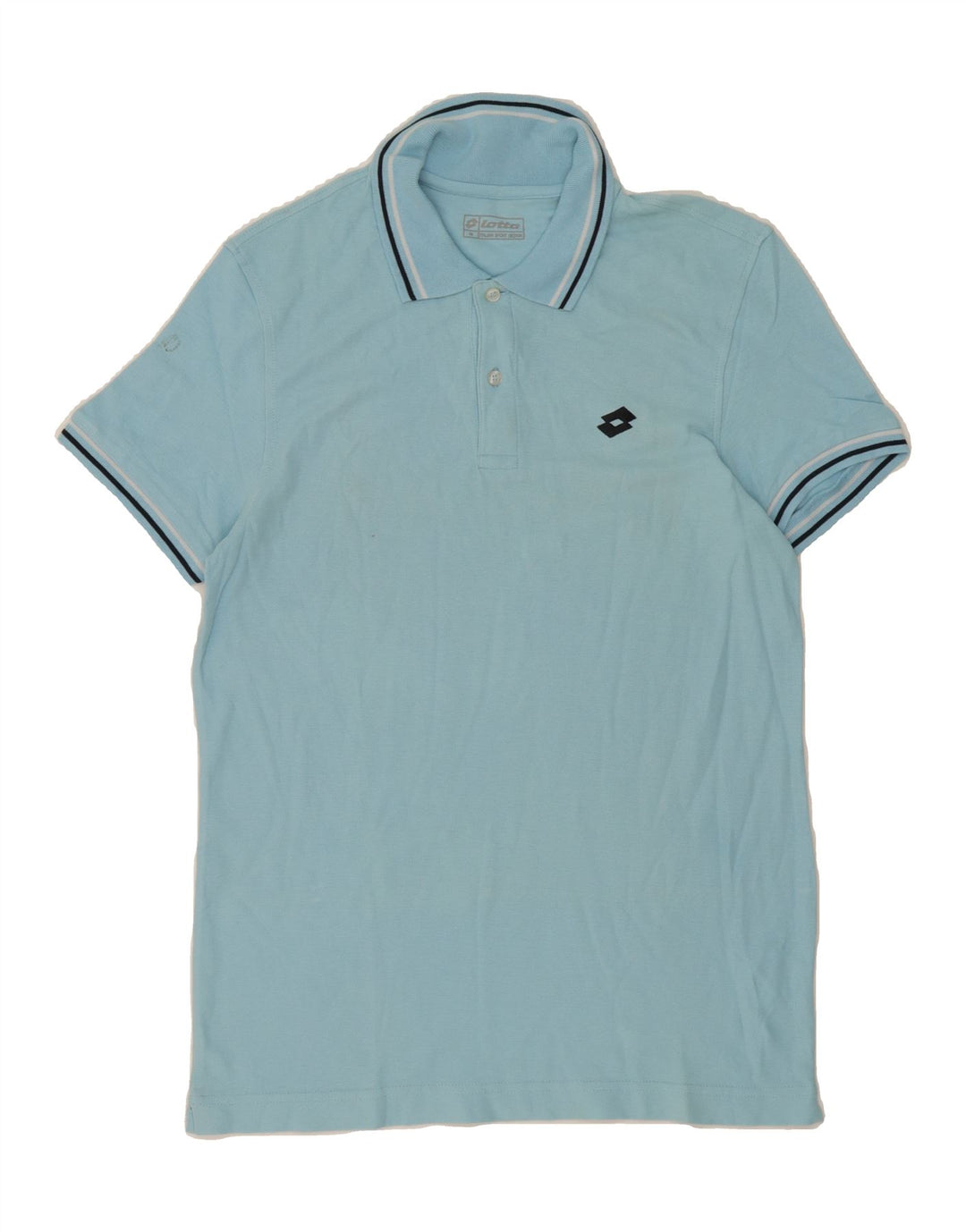 LOTTO Mens Polo Shirt Medium Blue Cotton Vintage Lotto and Second-Hand Lotto from Messina Hembry 