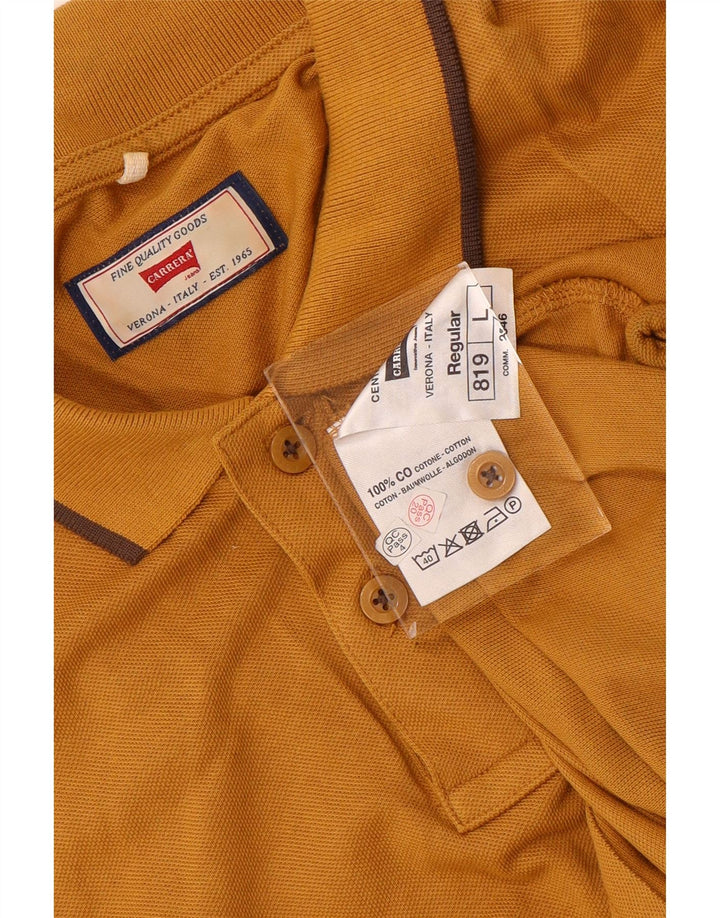 Carrera Herre Regular Fit Polo Shirt Stor Gul Bomuld