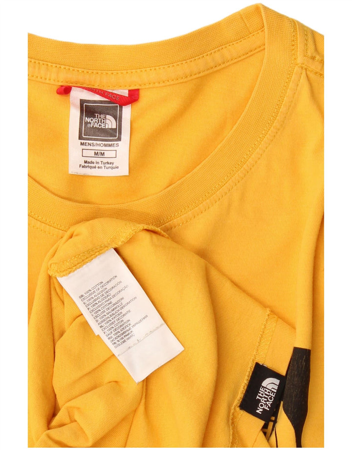 The North Face Herre grafisk T-shirt Top Medium Gul Bomuld