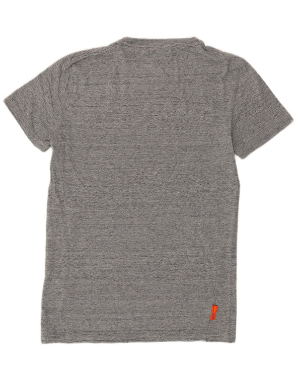 Superdry Herre T-shirt Top XS Grå Flecked Bomuld