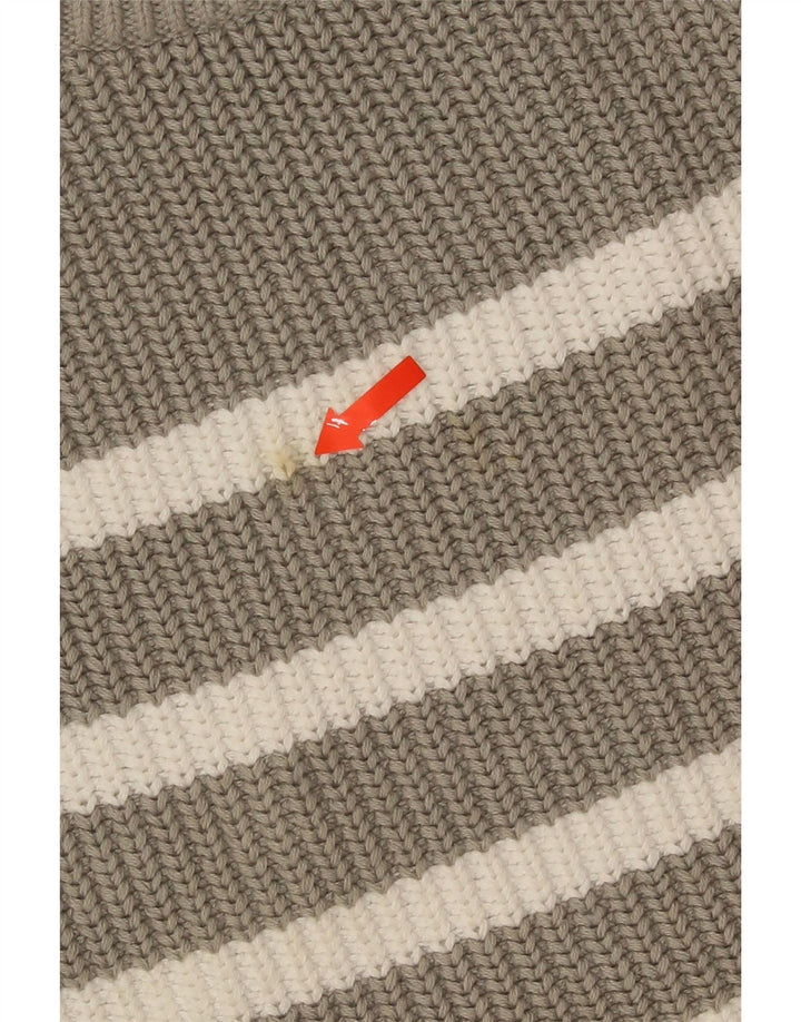 Marks & Spencer Dame sweater med rund hals DK 10 Små grå stribet