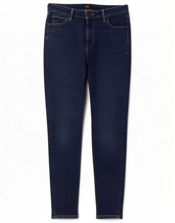 Lee Womens Scarlett High Skinny Jeans W31 L31 Blue Cotton
