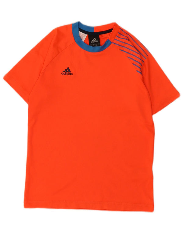 Adidas Boys Predator T-Shirt Top 11-12 år Orange Colourblock Polyester