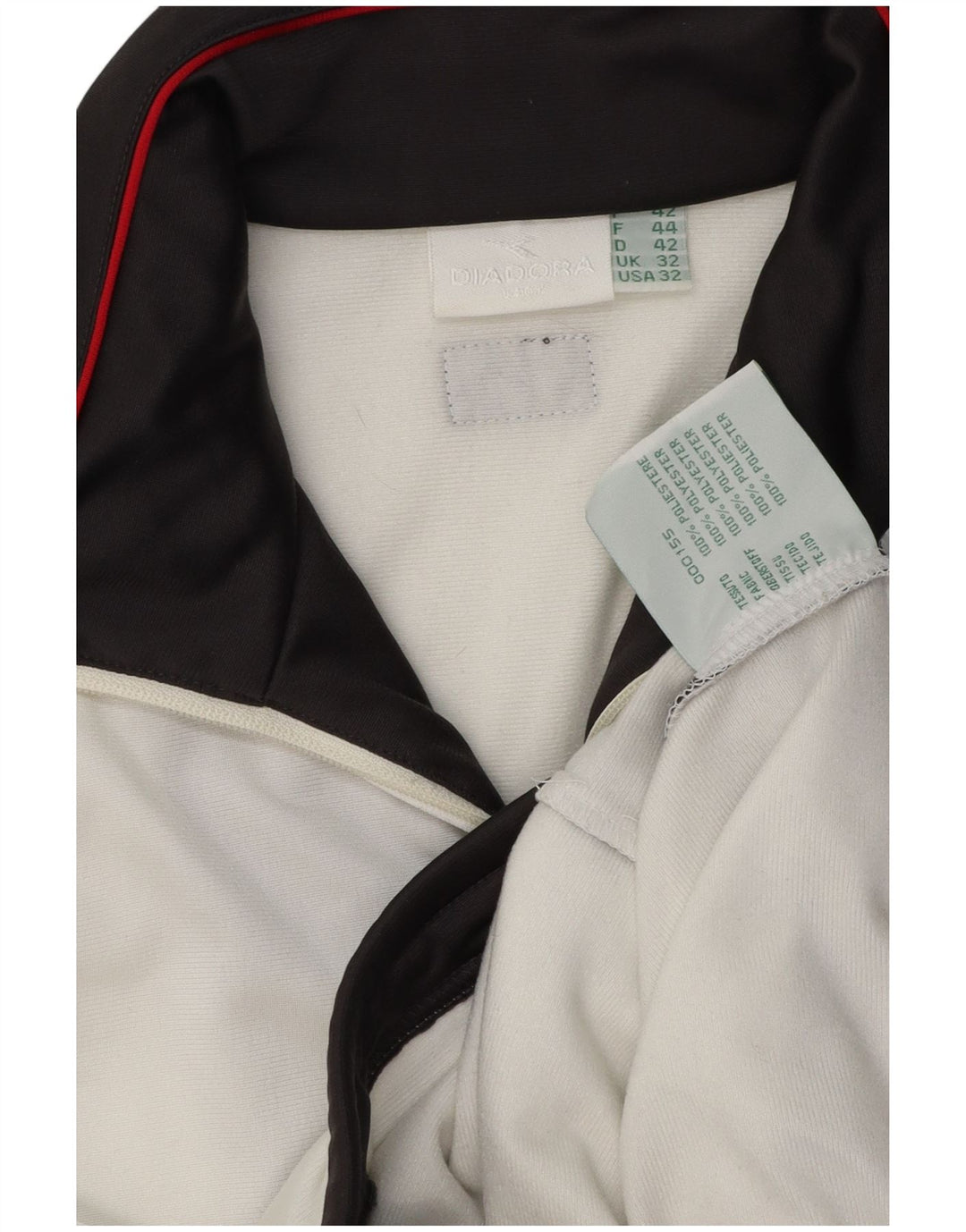 Diadora Træningsdragt til mænd Topjakke UK 32 2XS Hvid Colourblock Polyester