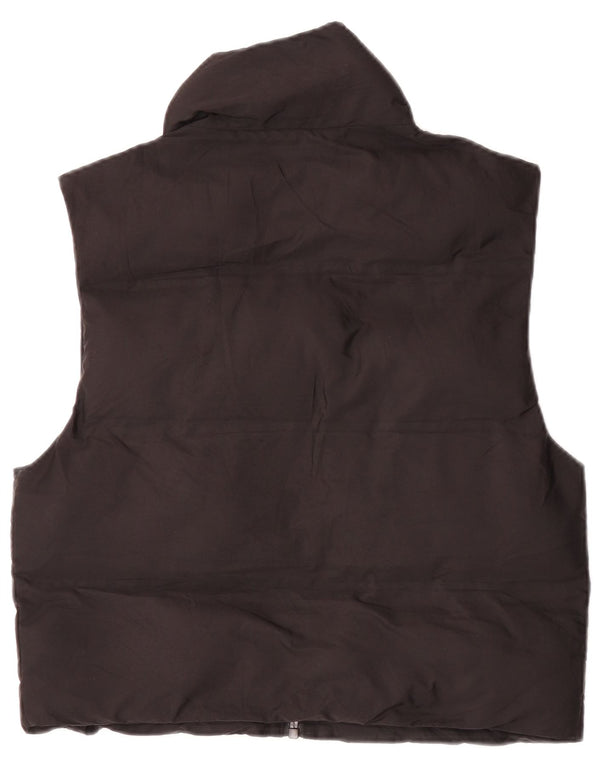 Zara Dame Oversized Polstret Gilet UK 6 XS Sort Polyester