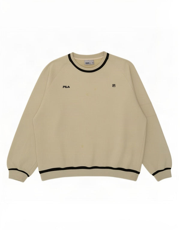 Fila Herre Sweatshirt Jumper XL Beige Polyester