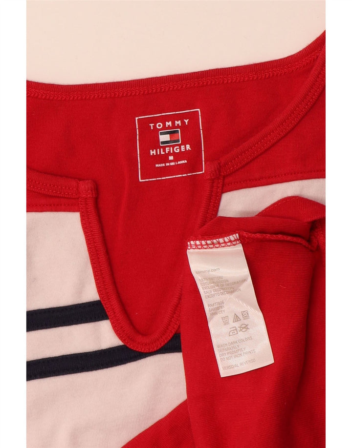 Tommy Hilfiger Damevest Top UK 12 Medium Rød Colourblock Bomuld