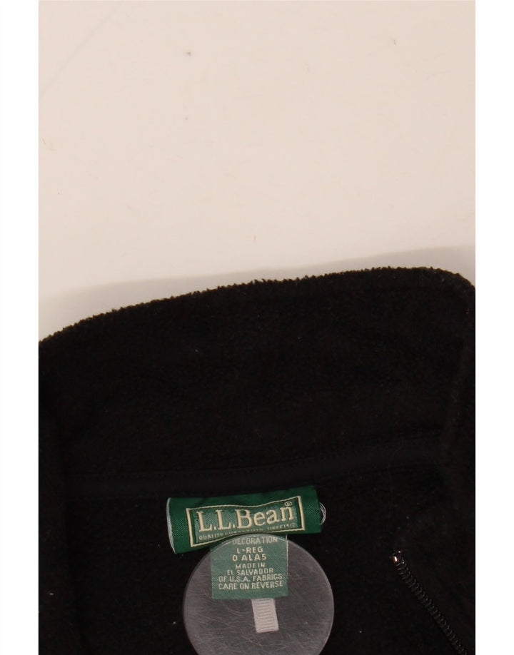 L.L.BEAN Fleecejakke til kvinder UK 16 Stor sort polyester