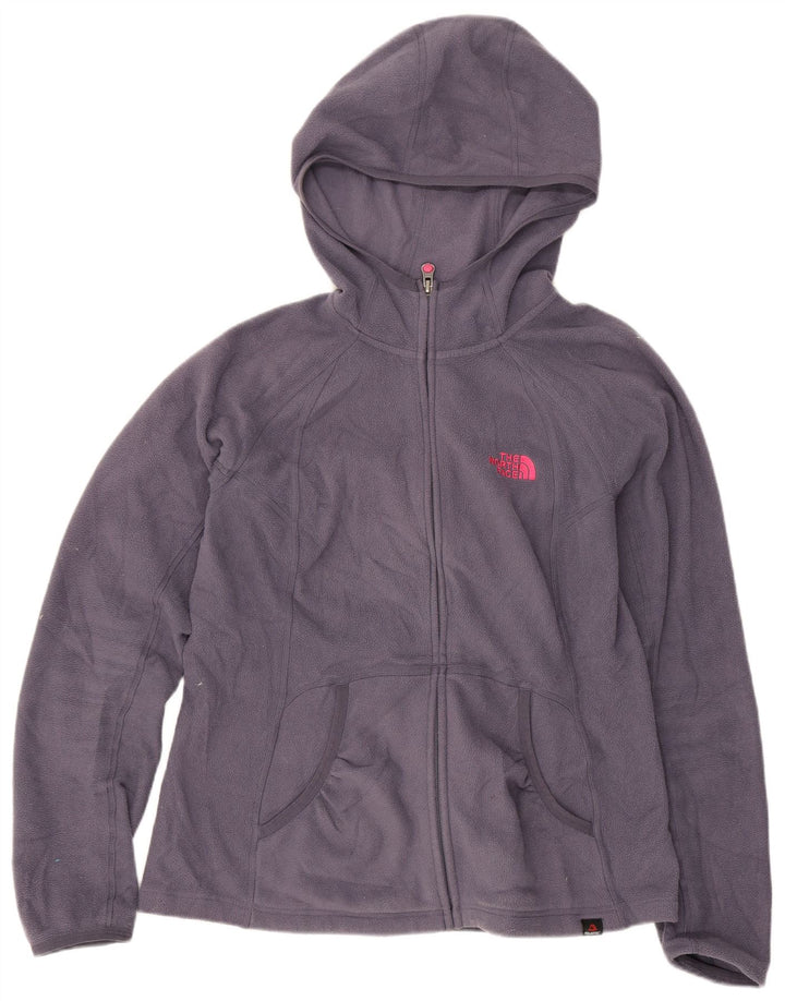 The North Face dame fleecejakke med hætte UK 10 Lille marineblå polyester