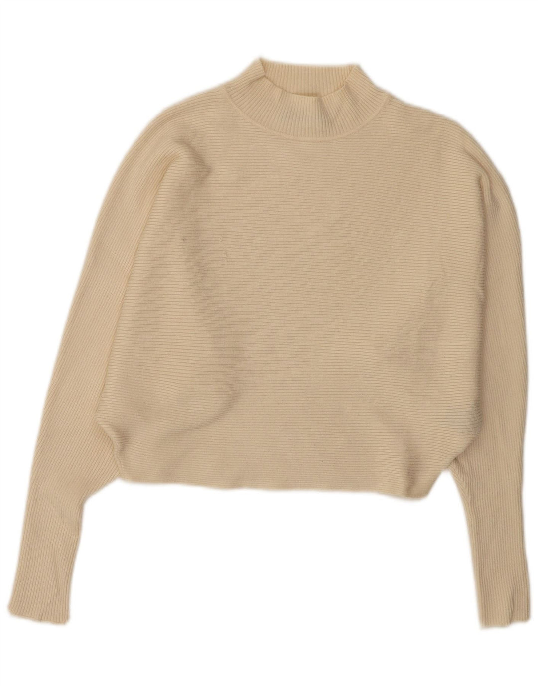 ZARA Womens Oversized Turtle Neck Jumper Sweater UK 10 Small Off White