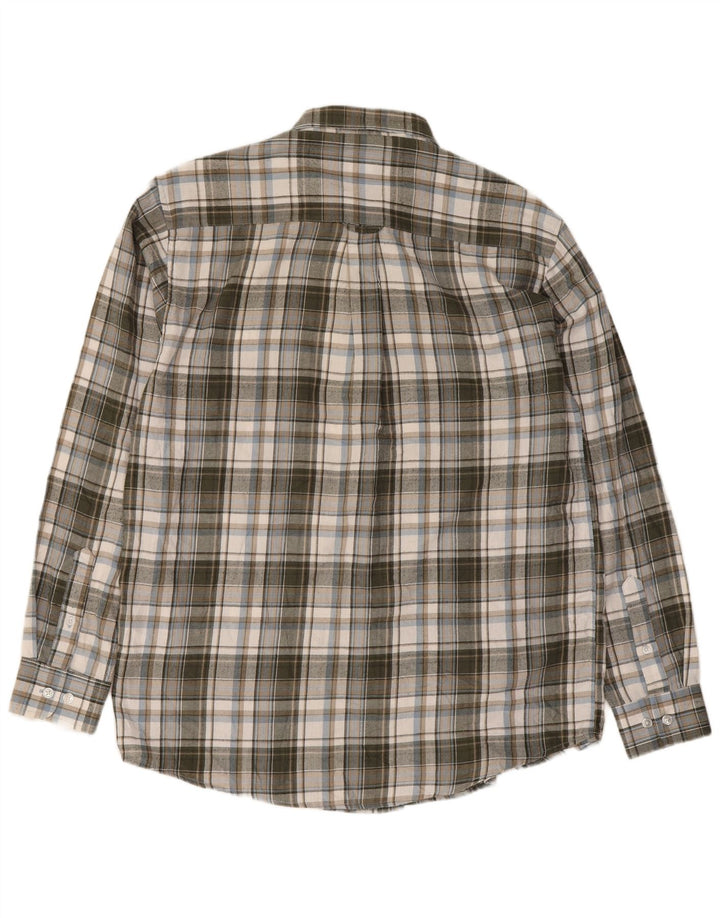 James Pringle herre flannelskjorte mellemgrå ternet polyester