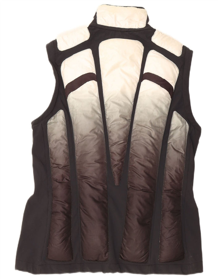 WILD ROSE Dame Polstret Gilet UK 14 Large Black Colourblock Polyamid