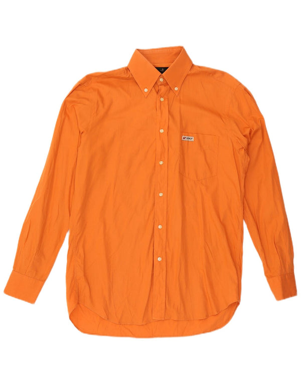 Brooksfield Mens Shirt Size 39 Medium Orange Cotton