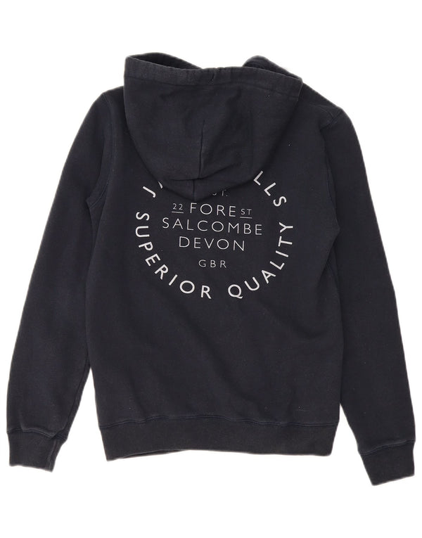 Jack Wills Dame Salcombe Graphic Hoodie Jumper UK 8 Small Navy Blue
