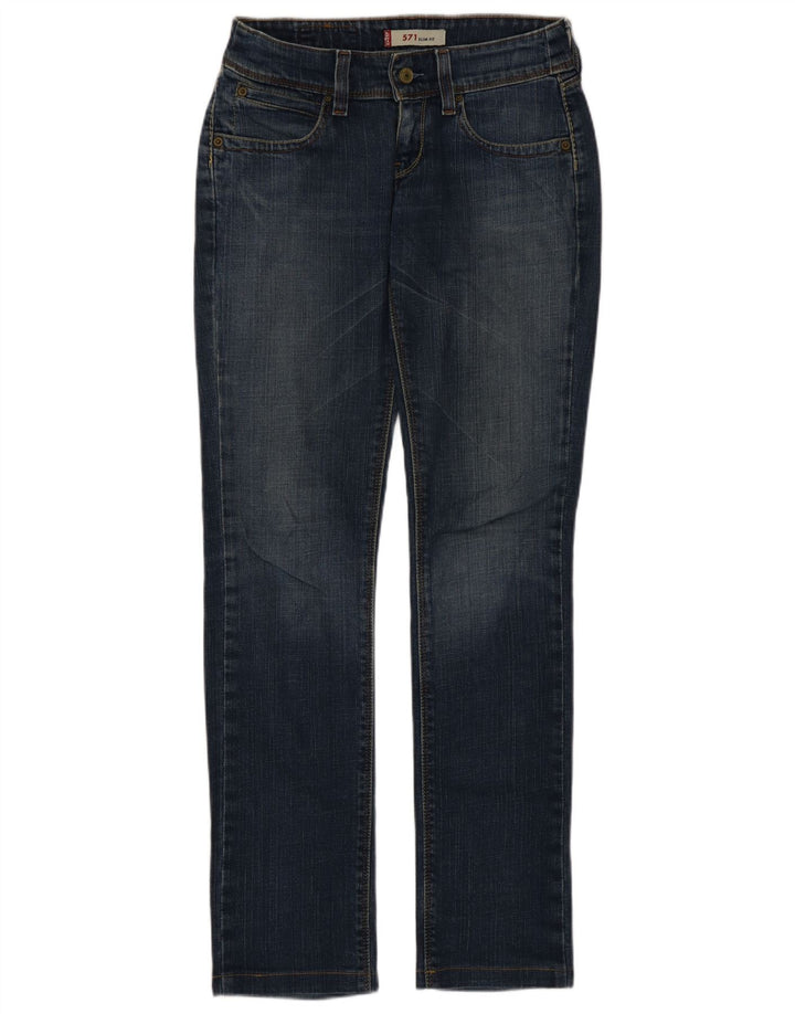 Levi's Dame 571 Slim Jeans W27 L31 Blå Bomuld