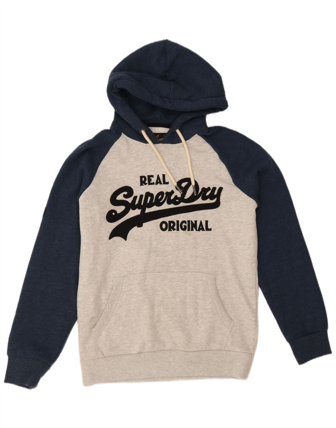 Superdry Grafisk hættetrøje til mænd mellemgrå Colourblock Bomuld
