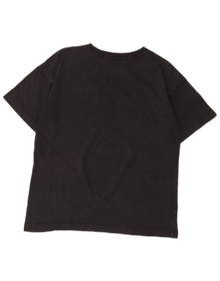 CHAMPION Dame Grafisk T-Shirt Top UK 14 Large Sort