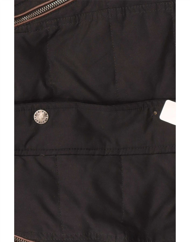 Fat Face Dame Hætte Polstret Frakke UK 10 Small Black Polyester