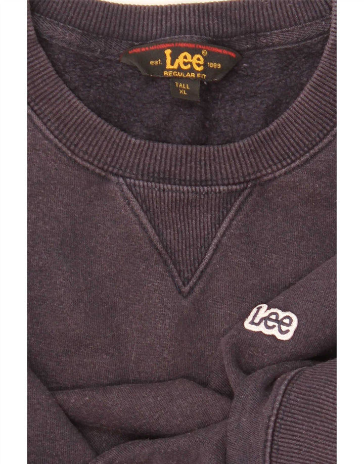 Lee Herre høj Regular Fit Sweatshirt Jumper XL Navy Blue