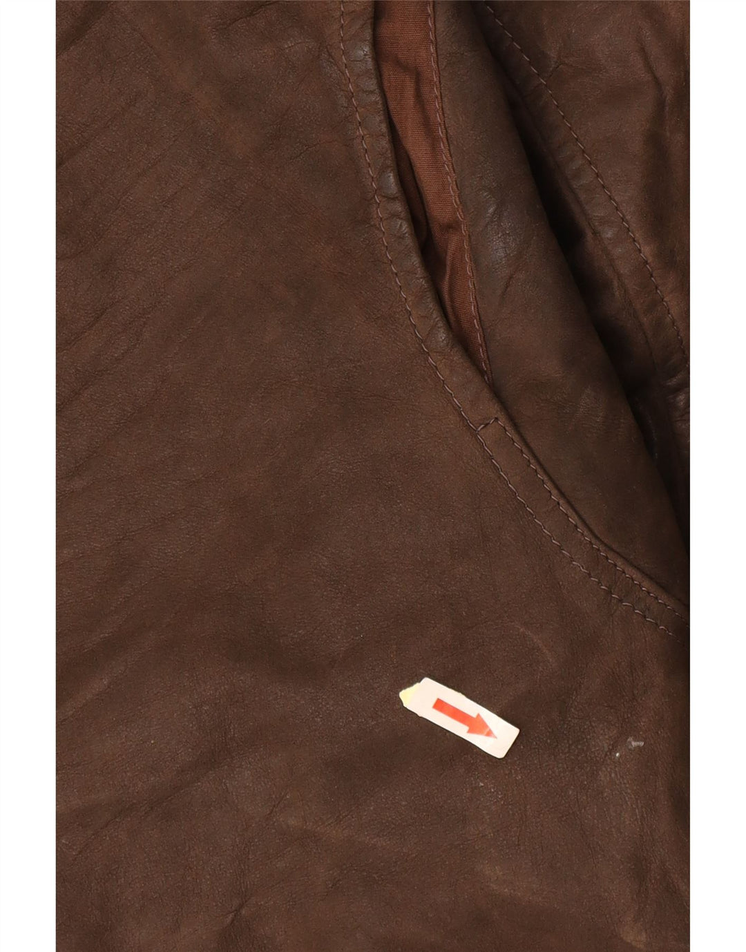 CONBIPEL Herre Læderjakke UK 40 Stor Brun Læder