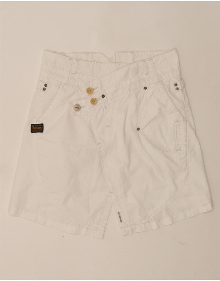 G-Star Dame Denim Mini Nederdel W27 Medium Hvid Bomuld