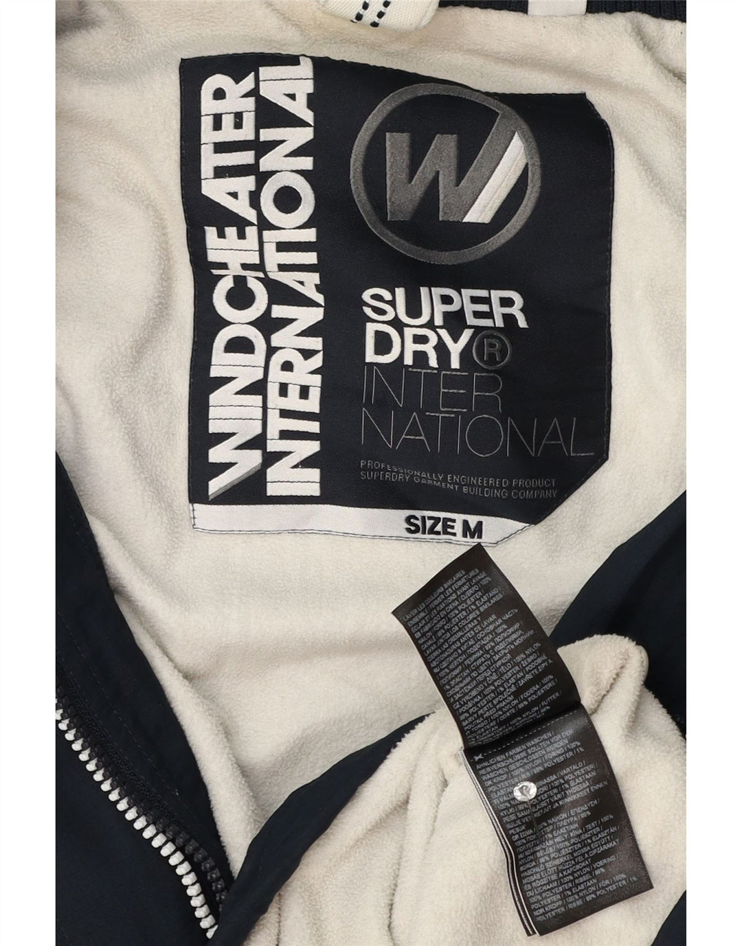 Superdry Windcheater Windbreaker Jacket til kvinder UK 14 Medium Navy Blue