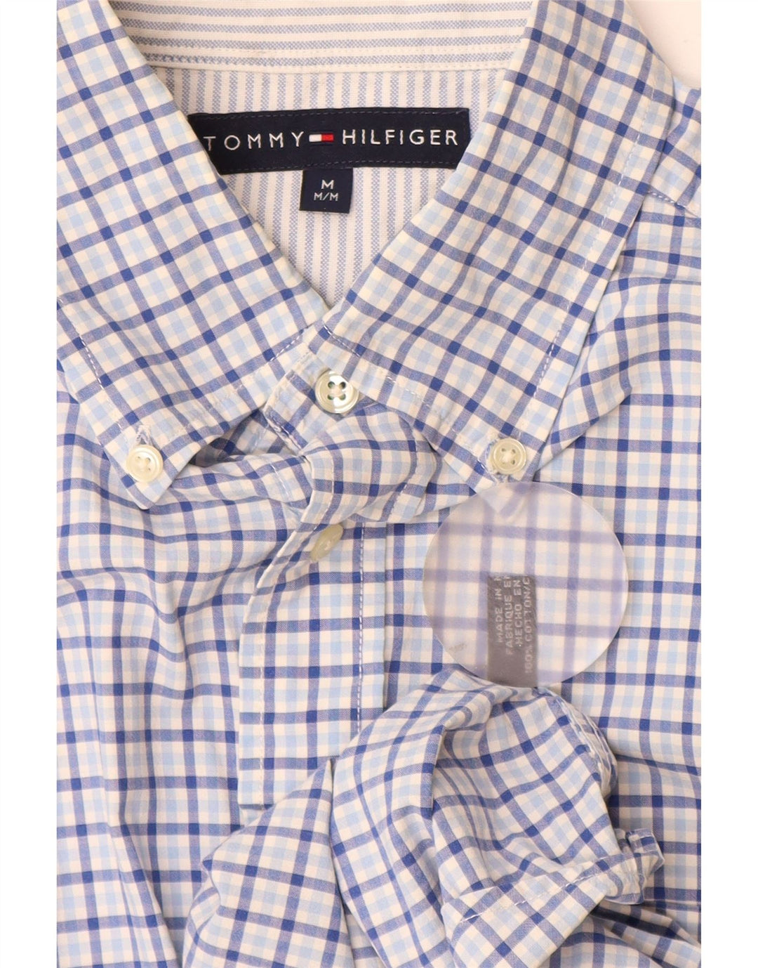 Tommy Hilfiger Herreskjorte Medium Blue Gingham Cotton