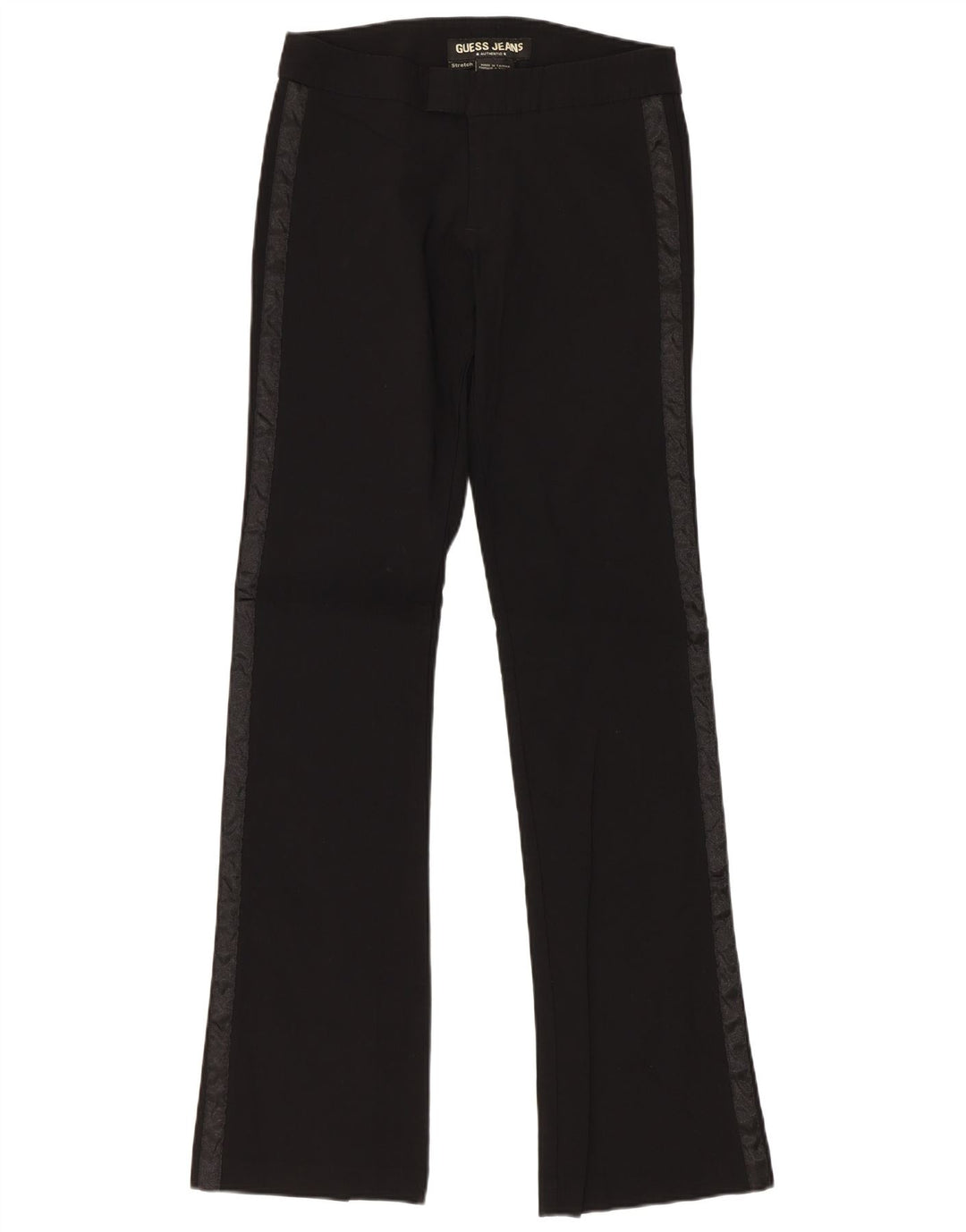 Guess Dame Bootcut Casual Bukser W24 L32 Sort Colourblock Rayon