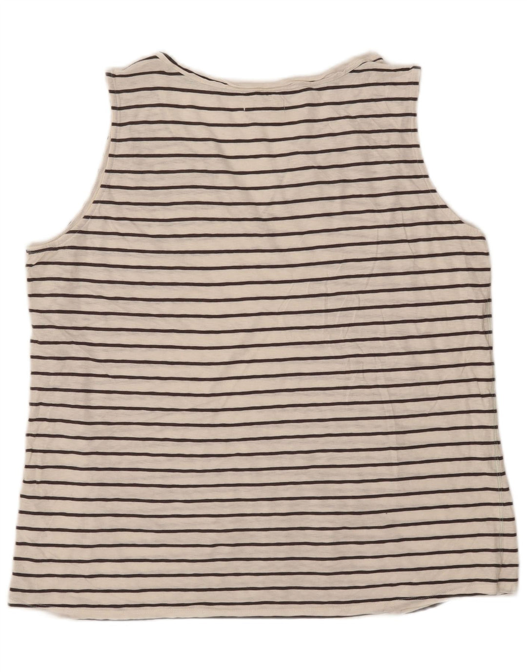 White Stuff Damevest Top UK 20 2XL Hvidstribet bomuld