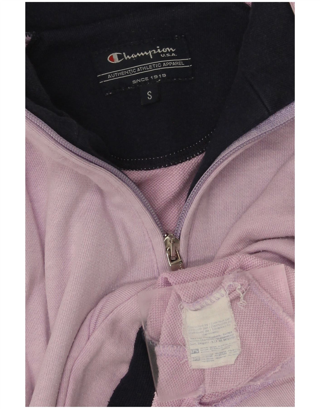 Champion Herre Zip Neck Sweatshirt Jumper lille lilla bomuld