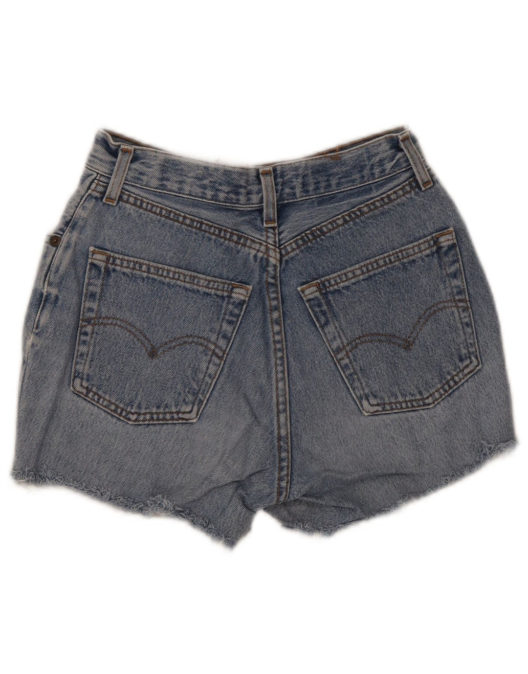 Levi's Kvinder Distressed Denim Shorts W28 Medium Blue Bomuld