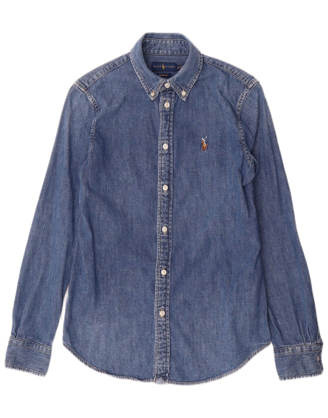 Ralph Lauren Herre Custom Fit denimskjorte lille blå bomuld