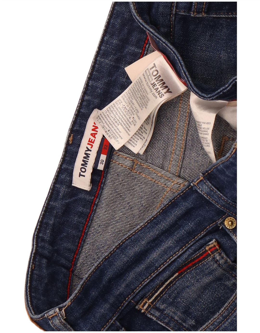 Tommy Hilfiger Herre Slim Jeans W30 L32 Blå Bomuld