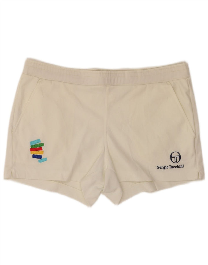 Sergio Tacchini Herre Sportshorts IT 50 XL Hvid Polyester